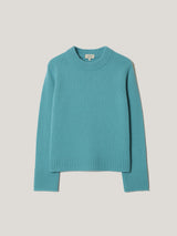 Compact Wool Cashmere Blend Jumper | Powder Blue