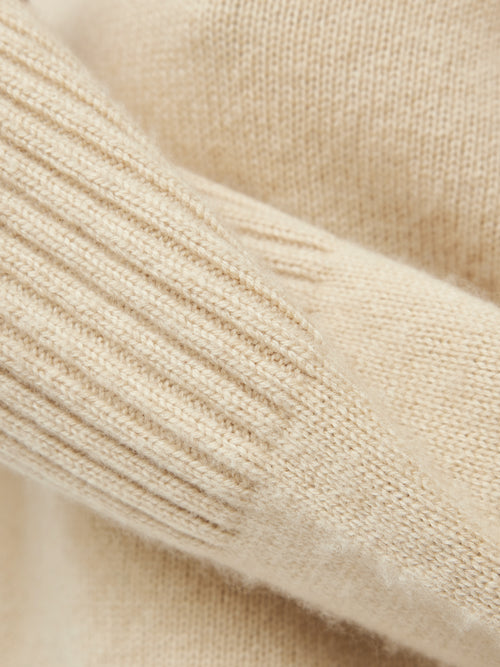 Compact Wool Cashmere Blend Jumper | Cream – Jigsaw