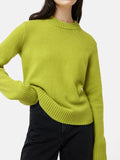 Compact Wool Cashmere Blend Jumper | Lime