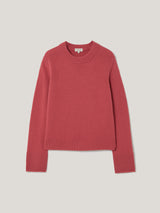 Compact Wool Cashmere Blend Jumper | Deep Rose