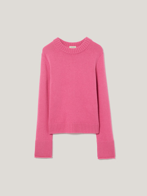 Compact Wool Cashmere Blend Jumper | Raspber | Raspberry Cream – Jigsaw
