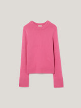 Compact Wool Cashmere Blend Jumper | Raspber | Raspberry Cream