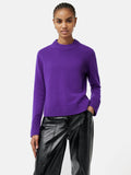 Compact Wool Cashmere Blend Jumper | Purple
