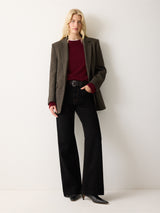 Compact Wool Cashmere Blend Jumper | Red