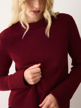 Compact Wool Cashmere Blend Jumper | Red