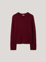 Compact Wool Cashmere Blend Jumper | Red