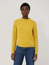 Compact Wool Cashmere Blend Jumper | Yellow