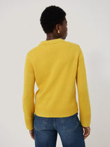 Compact Wool Cashmere Blend Jumper | Yellow