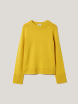 Compact Wool Cashmere Blend Jumper | Yellow