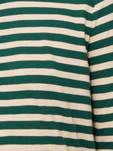 Cotton Slub Stripe Long Sleeve Tee | Green
