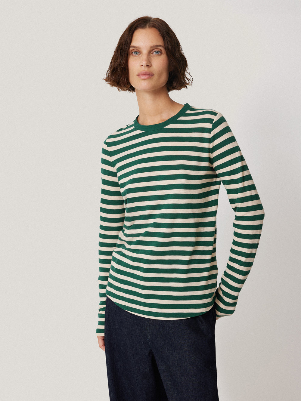 Cotton Long Sleeve Slub Tee