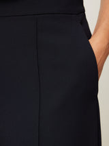 Italian Modern Crepe Sailor Trouser | Navy