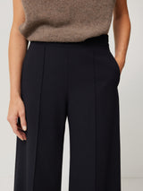 Italian Modern Crepe Sailor Trouser | Navy