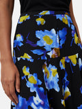 Haze Floral Crepe Skirt | Blue