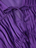 Recycled Satin Drape Top | Purple
