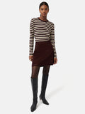 Wool Mini Skirt | Oxblood