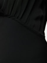 Satin Back Crepe Midi Dress | Black