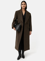 Satin Back Crepe Midi Dress | Black