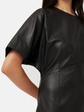 Leather Midi Dress | Black