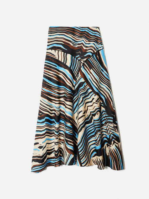 Terrain Linen Midi Skirt | Neutral