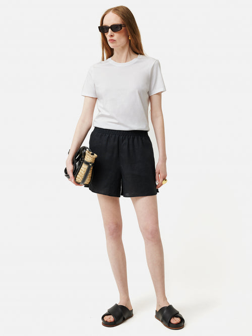 Linen Shorts | Black