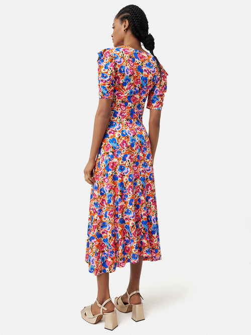 Abstract Meadow Jersey Dress | Multi