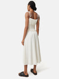 Crinkle Jersey Strap Dress | White