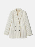 Italian Pinstripe Jacket | White