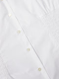 Cotton Smocked Waist Shirt | White