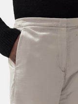 Velvet Wide Leg Trouser | Grey