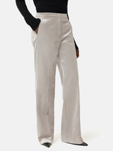 Velvet Wide Leg Trouser | Grey