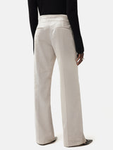 Velvet Wide Leg Trouser | Grey