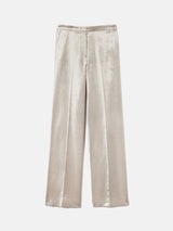 Velvet Wide Leg Trouser | Grey