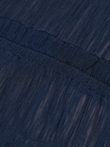 Gauze Viscose Ruched Top | Blue