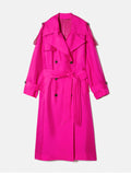 Nelson Silk Trench Coat | Pink
