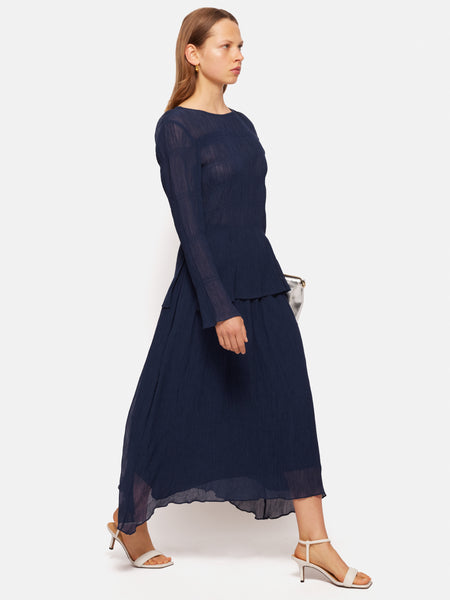 Gauze Viscose Ruched Skirt Blue – Jigsaw