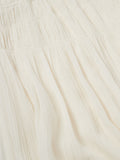Gauze Viscose Ruched Skirt | Cream
