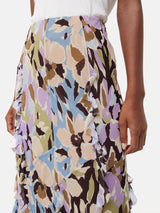 Graphic Pansy Crinkle Skirt | Lilac