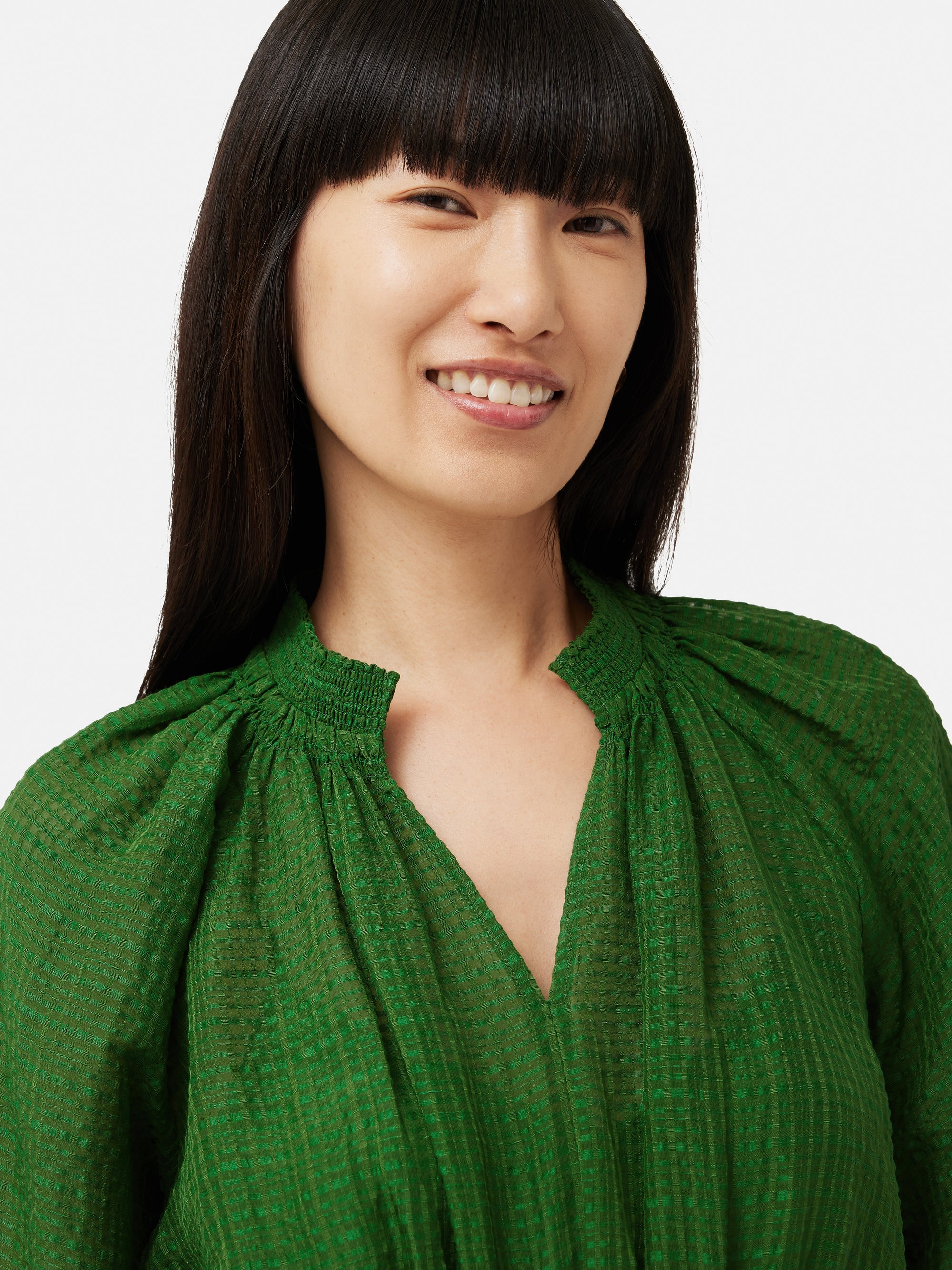 Lime Gauze Midi Dress