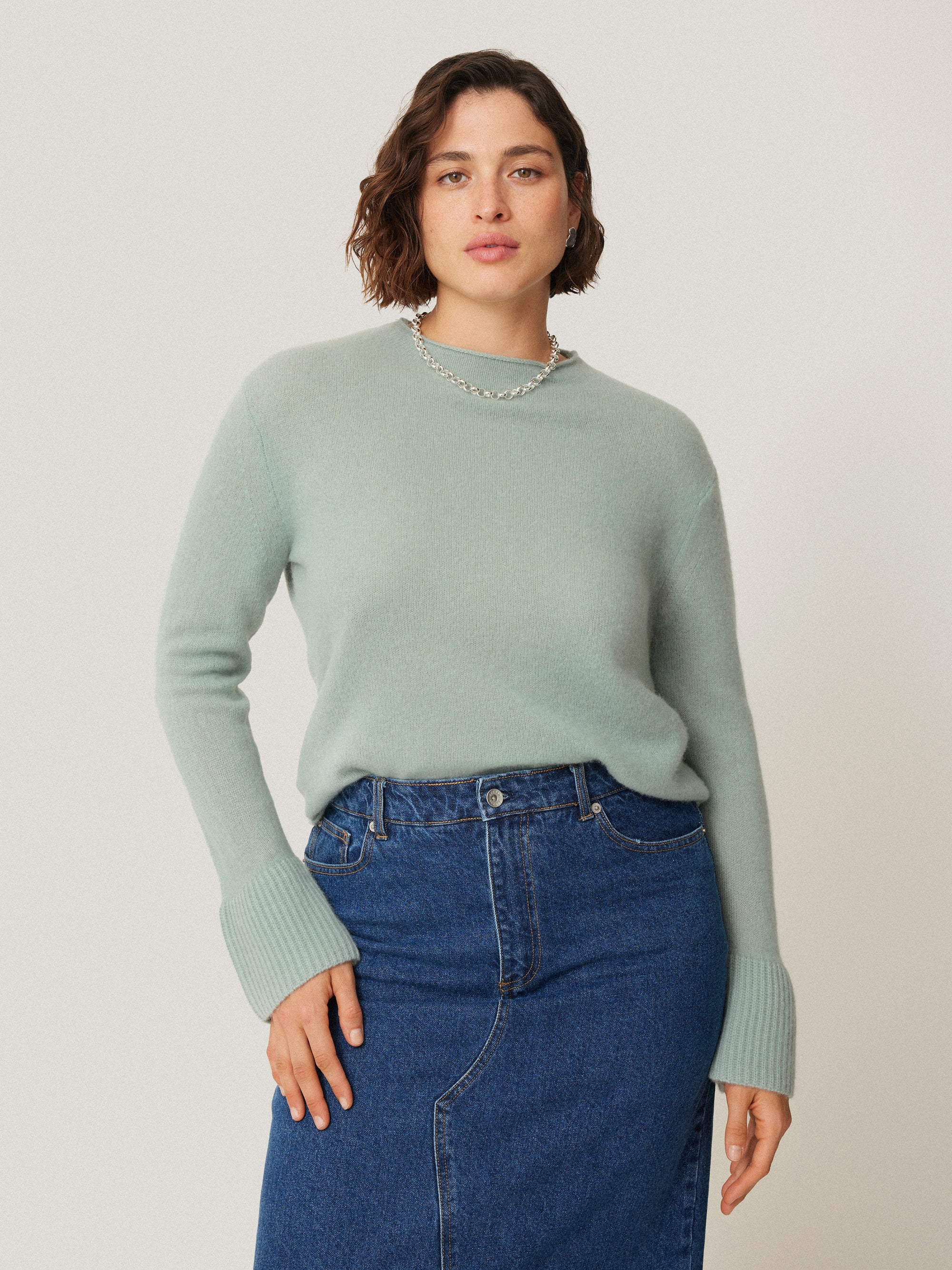 jigsaw Cloud Cashmere Eldon Jumper Blue Haze 2025 Clothing