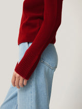Cloud Cashmere Eldon Jumper | Red