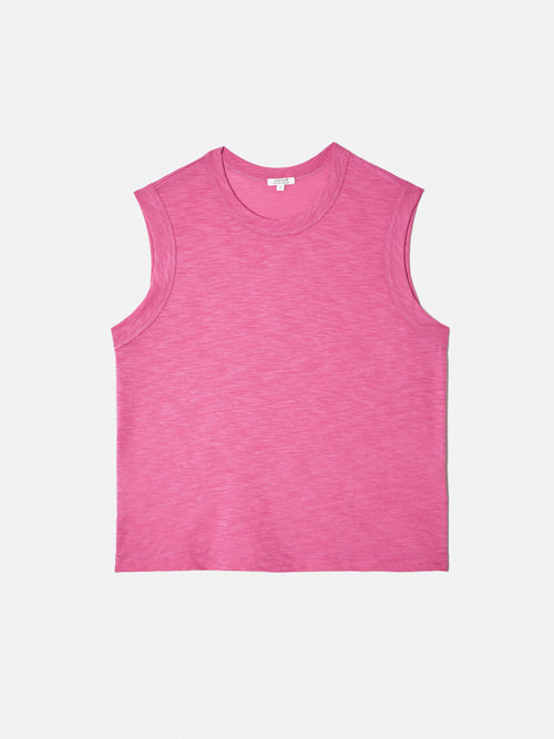 Cotton Slub Tank Top | Pink