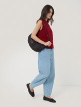 Cashmere Crew Neck Tank | Red