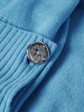 Button Detail Oversized Jumper | Blue