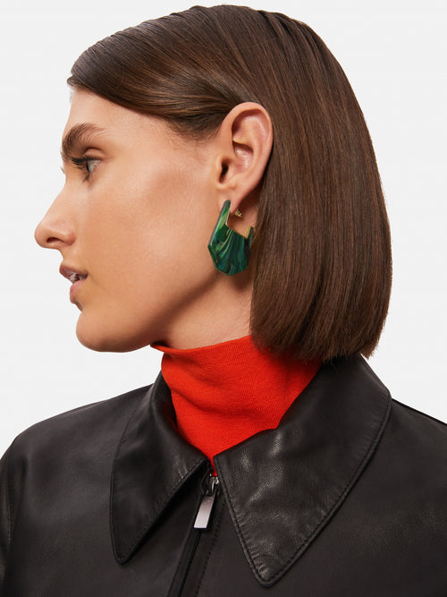 Resin Earring | Green