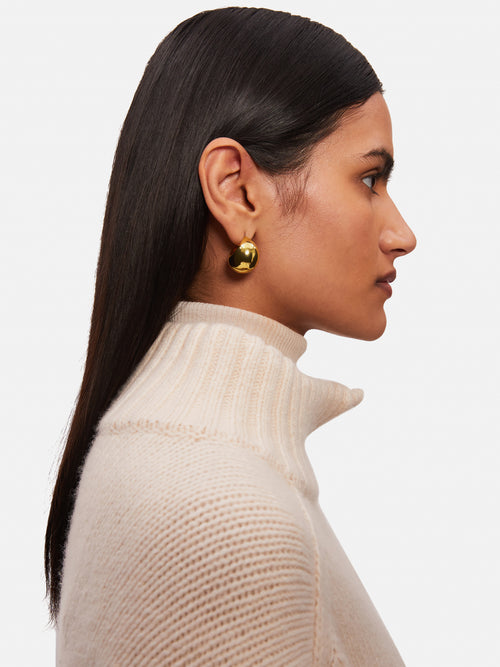 Chunky Dome Earring | Gold