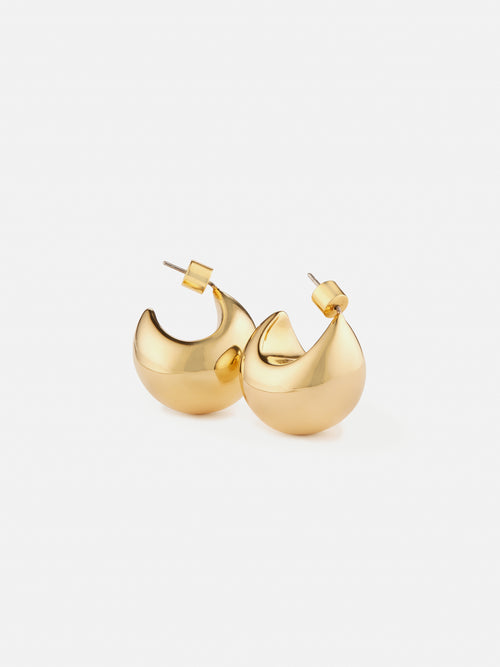 Chunky Dome Earrings | Gold