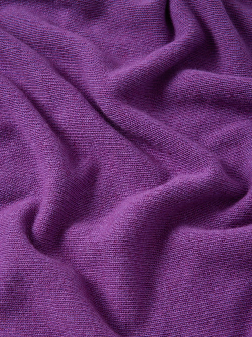 Wool Cashmere Blend Drape Poncho | Purple