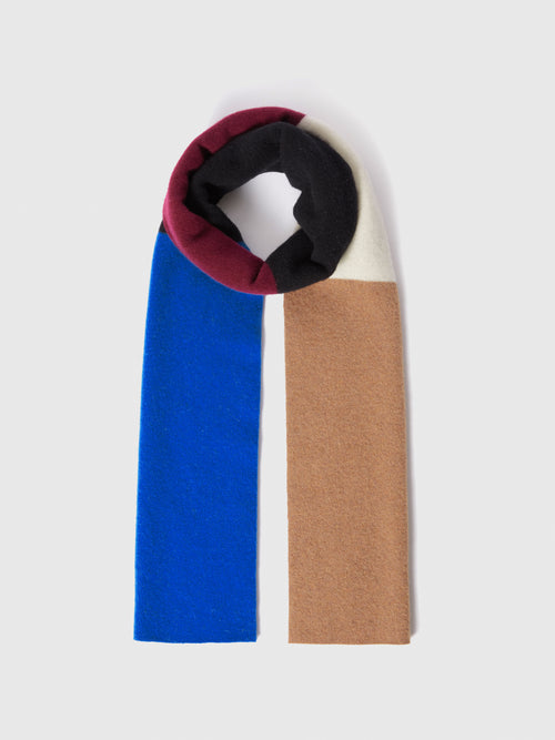 Felted Lambswool Scarf | Blue