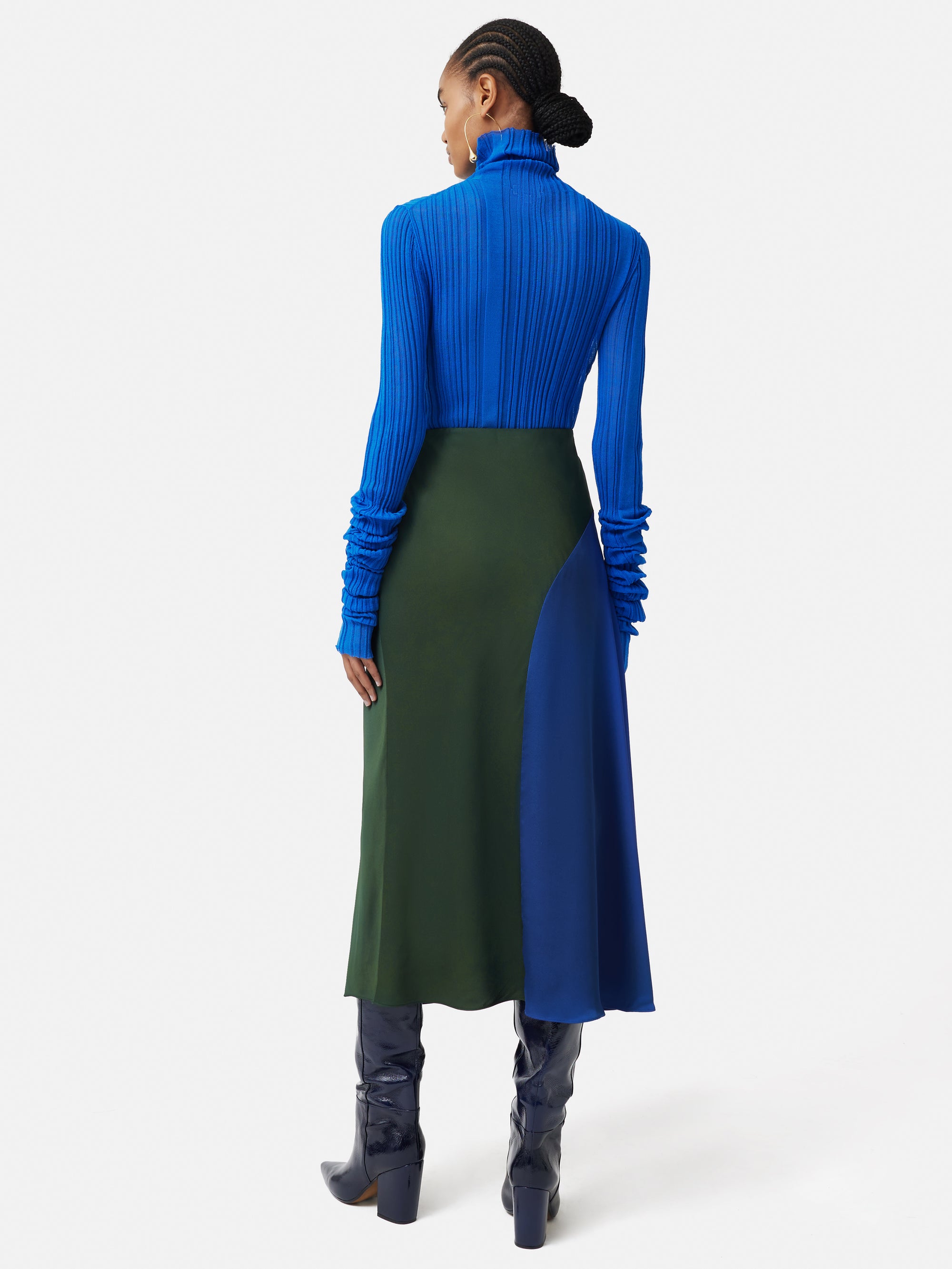 ROKSANDA Satin Colour Block Skirt | Multi – Jigsaw